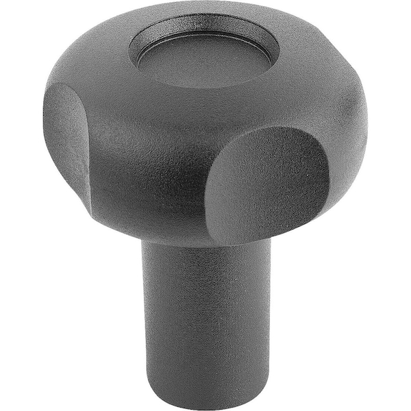 Kipp Star Grip With Extended Hub D=M06 D1=41 H=85 Thermoplastic, Black, Comp:Brass K1088.2410685 - main